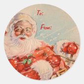 Santas Sleigh Ride Gift Label Stickers (Voorkant)