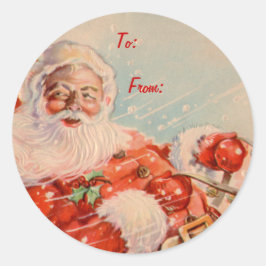 Santas Sleigh Ride Gift Label Stickers