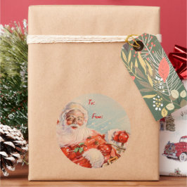 Santas Sleigh Ride Gift Label Stickers