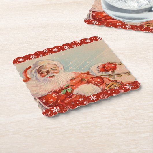 Santas Sleigh Ride Holiday Onderzetter (Gebogen)