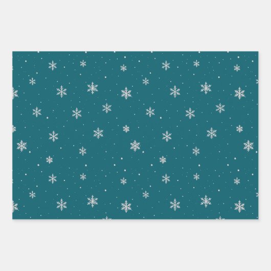 Santa's Sleigh Ride Noordpool Patroon Inpakpapier Vel (Voorkant 2)