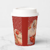 Santas Sleigh Ride Papieren Bekers (Links)