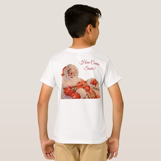 Santas Sleigh Ride T-shirt (Achterkant volledig)