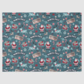 Santa's Sleigh Ride - Vakantie op de Noordpool Tissuepapier (Voorkant)