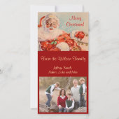 Santas Sleigh Rit Fotokaart Feestdagenkaart (Voorkant)