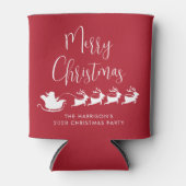 Santas Sleigh Rood Kerstfeest Blikjeskoeler (Voorkant)