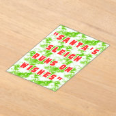 Santa's Sleigh Runs On Wishes Acryl Uitnodigingen (Laagn)