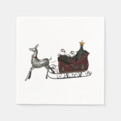 Santas Sleigh Servet (Voorkant)