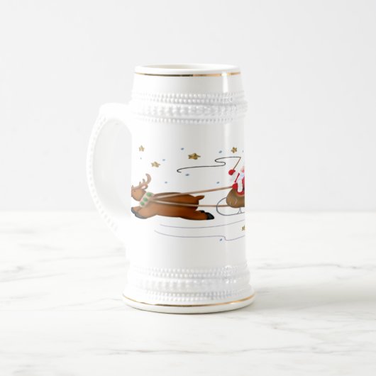 Santa's Sleigh - Stein Bierpul (Voorkant links)