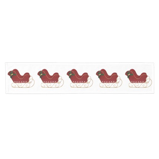 Santa's Sleigh Table Runner Korte Tafelloper (Horizontaal)