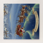Santa's Sleigh Under Moonlight Legpuzzel (Horizontaal)