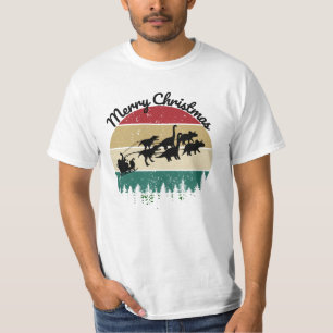 Santas Sleigh van dinosaurussen T-shirt