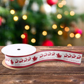 Santas Sleigh Vrolijk kerstfeest Satijnen Lint