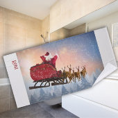 Santa's Slide Custom Kerstmis Badhanddoek
