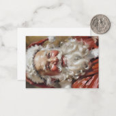 Santas Smiles Holiday Kaart Notitiekaartje (Voorkant / Achterkant in situ)