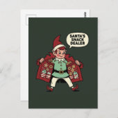 Santa's Snack Dealer Christmas Elf Briefkaart (Voorkant / Achterkant)