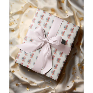 Santa's Snowbird Flamingo Cadeaupapier