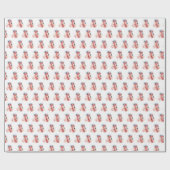 Santa's Snowbird Flamingo Cadeaupapier (Vlak)