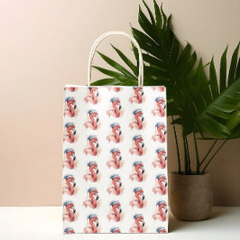 Santa's Snowbird Flamingo Groot Cadeauzakje