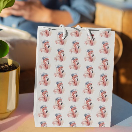 Santa's Snowbird Flamingo Groot Cadeauzakje