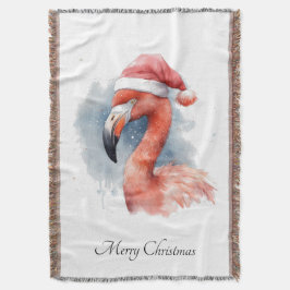 Santa's Snowbird Flamingo, op maat Deken