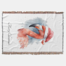 Santa's Snowbird Flamingo, op maat Deken