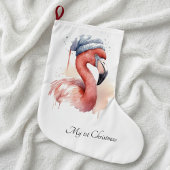 Santa's Snowbird Flamingo, op maat Grote Kerstsok