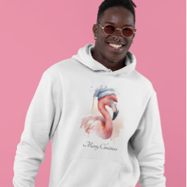 Santa's Snowbird Flamingo, op maat Hoodie