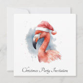 Santa's Snowbird Flamingo, op maat Kaart (Voorkant)