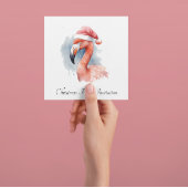 Santa's Snowbird Flamingo, op maat Kaart