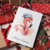 Santa's Snowbird Flamingo, op maat Kaart