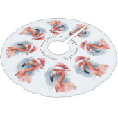 Santa's Snowbird Flamingo, op maat Kerstboom Rok (Gekanteld)