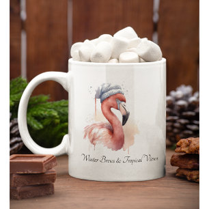 Santa's Snowbird Flamingo, op maat Koffiemok