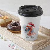 Santa's Snowbird Flamingo, op maat Papieren Bekers