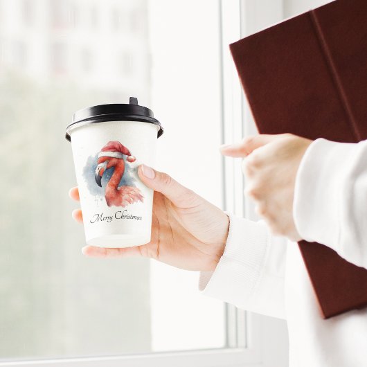 Santa's Snowbird Flamingo, op maat Papieren Bekers