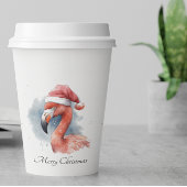 Santa's Snowbird Flamingo, op maat Papieren Bekers