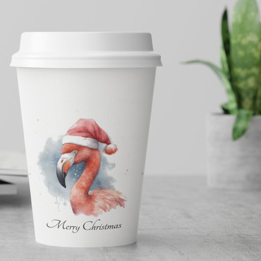 Santa's Snowbird Flamingo, op maat Papieren Bekers