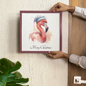 Santa's Snowbird Flamingo, op maat Poster
