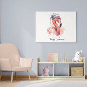 Santa's Snowbird Flamingo, op maat Poster