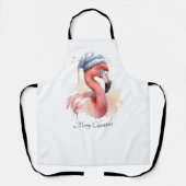 Santa's Snowbird Flamingo, op maat Schort (Voorkant)