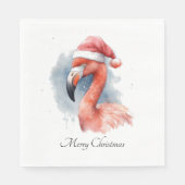 Santa's Snowbird Flamingo, op maat Servet (Voorkant)