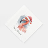 Santa's Snowbird Flamingo, op maat Servet (Hoek)