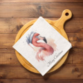 Santa's Snowbird Flamingo, op maat Servet