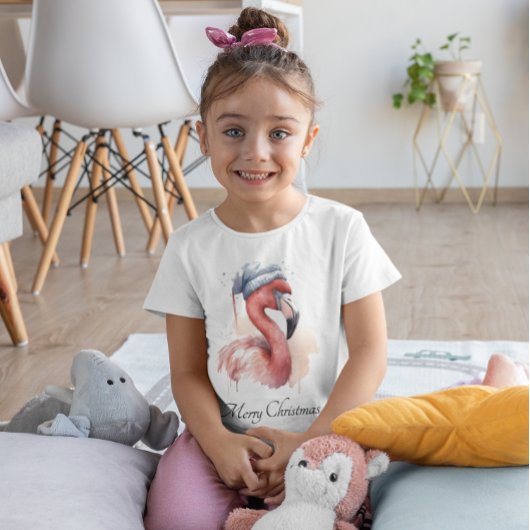 Santa's Snowbird Flamingo, op maat T-shirt