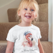Santa's Snowbird Flamingo, op maat T-shirt
