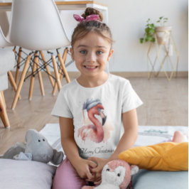 Santa's Snowbird Flamingo, op maat T-shirt