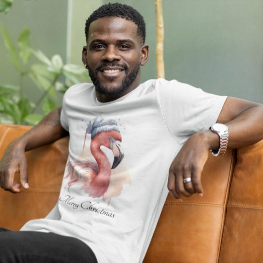 Santa's Snowbird Flamingo, op maat T-shirt