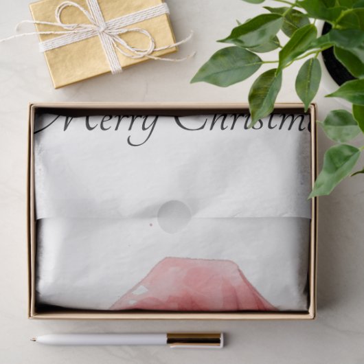 Santa's Snowbird Flamingo, op maat Tissuepapier (Geschenk)