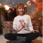 Santa's Snowbird Flamingo, op maat Trui