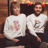 Santa's Snowbird Flamingo, op maat Trui